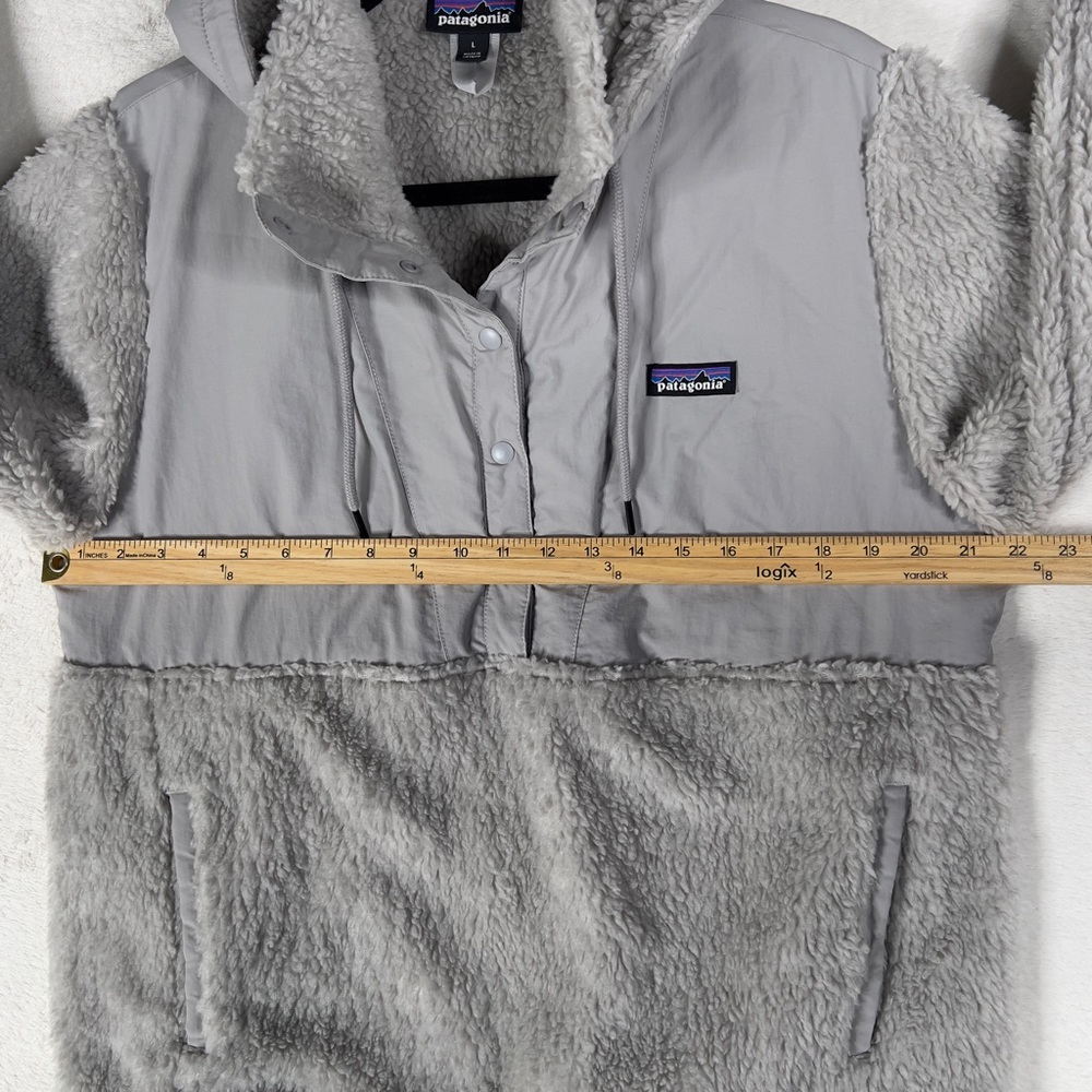 Patagonia Shelled Retro-X Snap Pullover Fleece Women's Large Gray Hoodie Outdoor - Picture 8 of 11